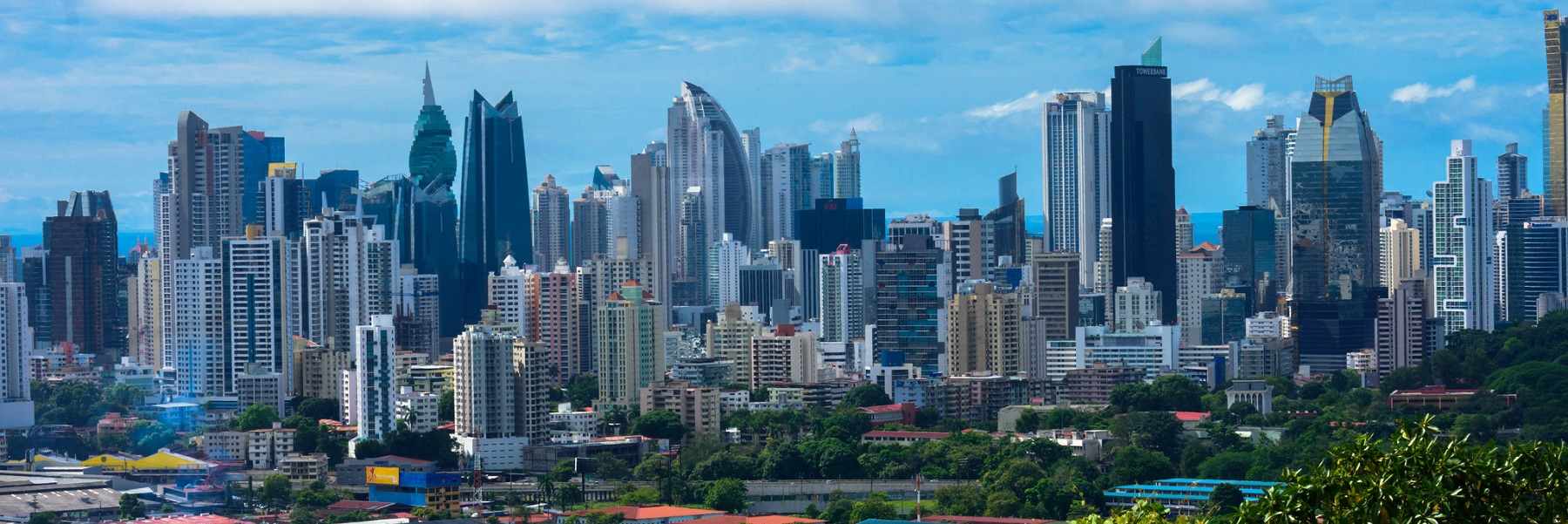 panama-marriott-skyline o skyline de Cidade do Panama com Marriott hotel